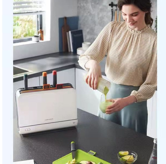 UV Sanitizing Cutting Board & Knife Set - Hygienic Kitchen System
