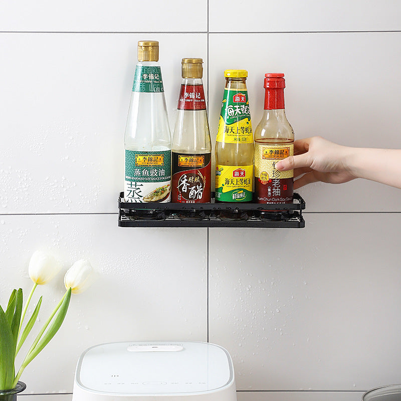 Kitchen Shelf Organizer Wall Mounted Spice Storage Racks Utensil Hange