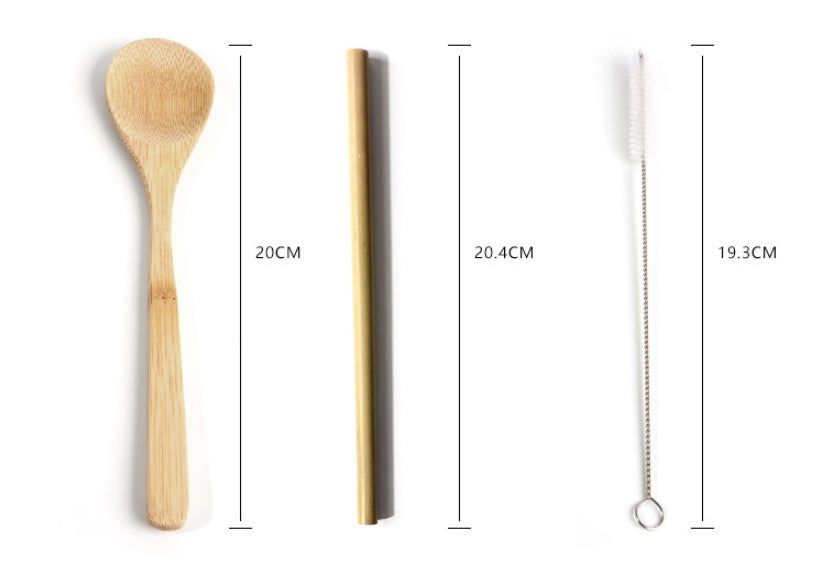 Bamboo Travel Cutlery Set - Eco-Friendly Portable Utensils