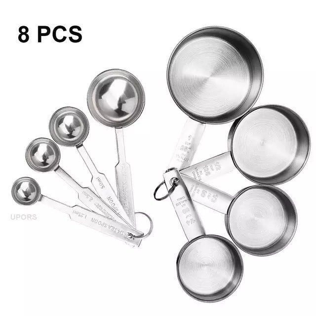 Professional Stainless Steel Measuring Cup & Spoon Set