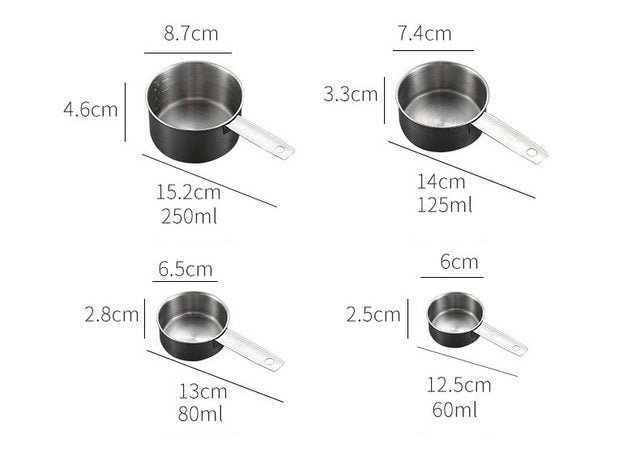 Professional Stainless Steel Measuring Cup & Spoon Set