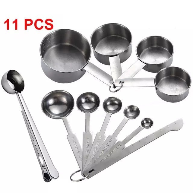 Professional Stainless Steel Measuring Cup & Spoon Set