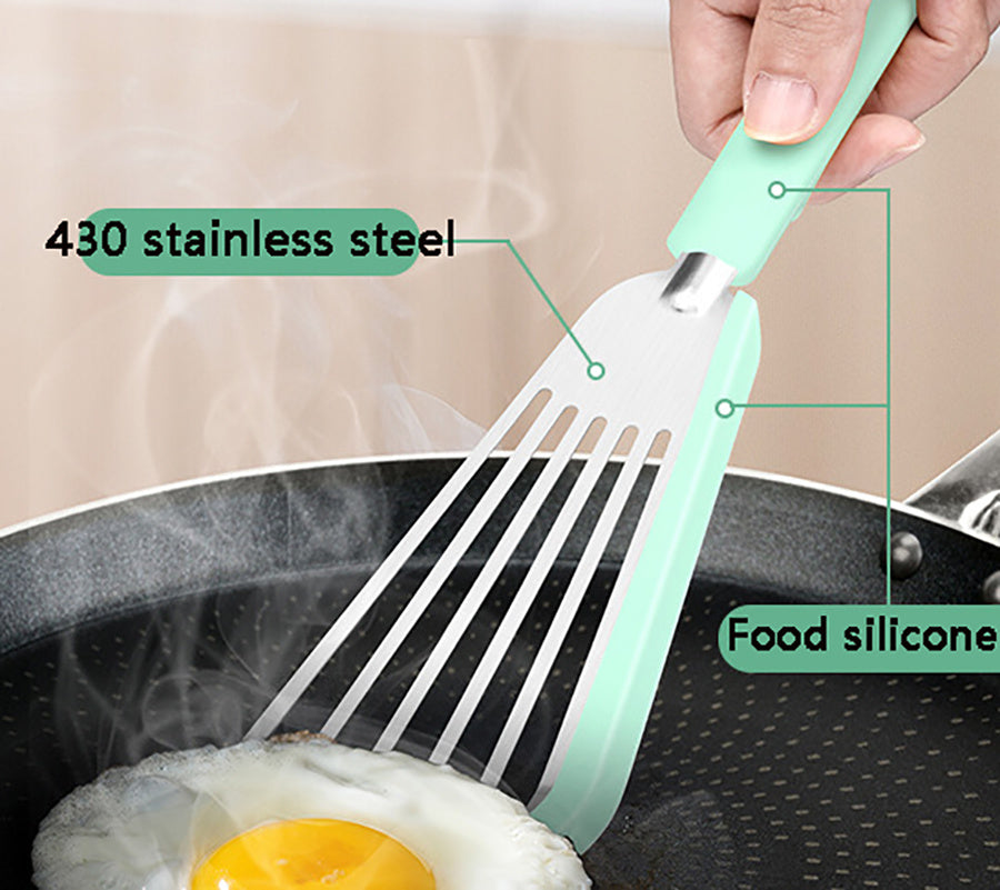 Professional Silicone Fish Spatula - Non-Stick Safe Turner