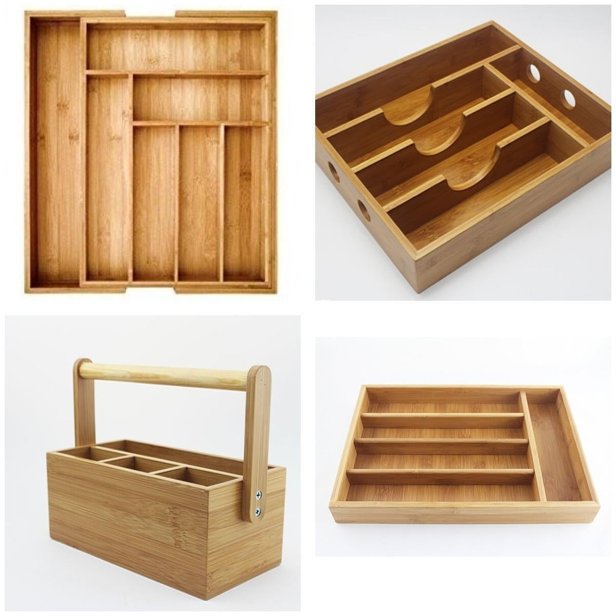 Bamboo Kitchen Drawer Organizer - Eco-Friendly Storage