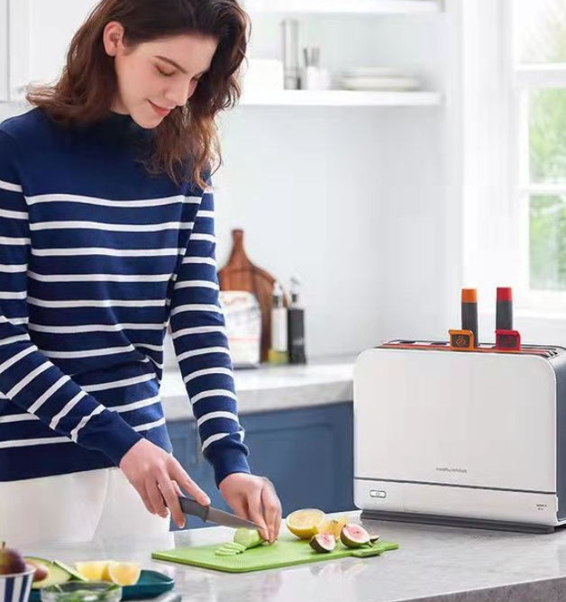 UV Sanitizing Cutting Board & Knife Set - Hygienic Kitchen System