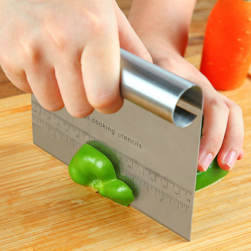 Professional Stainless Steel Dough Scraper - Multi-Purpose Tool