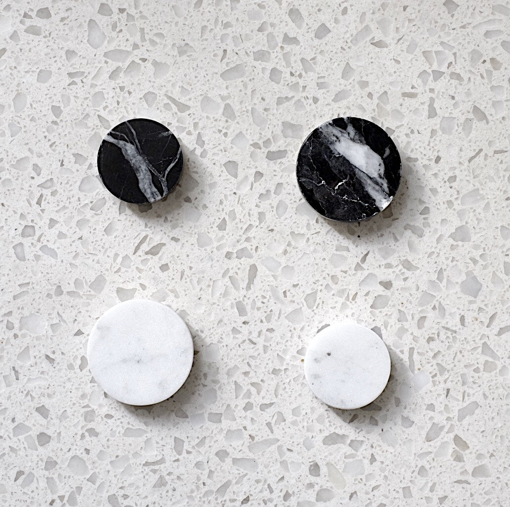 Nordic Marble Fridge Magnets - Minimalist 4-Piece Set