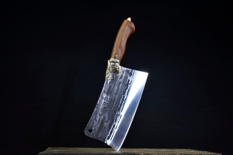 Professional Heavy-Duty Bone Cutting Knife - Rosewood Handle