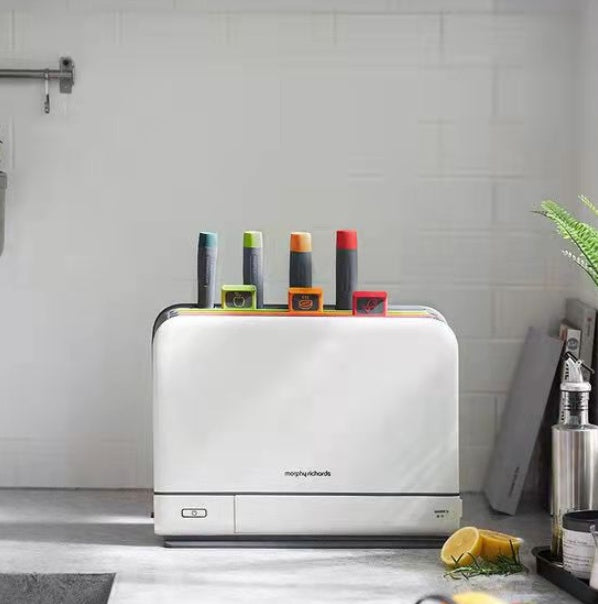 UV Sanitizing Cutting Board & Knife Set - Hygienic Kitchen System