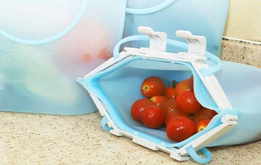 Reusable Silicone Food Storage Bags - Eco-Friendly Set