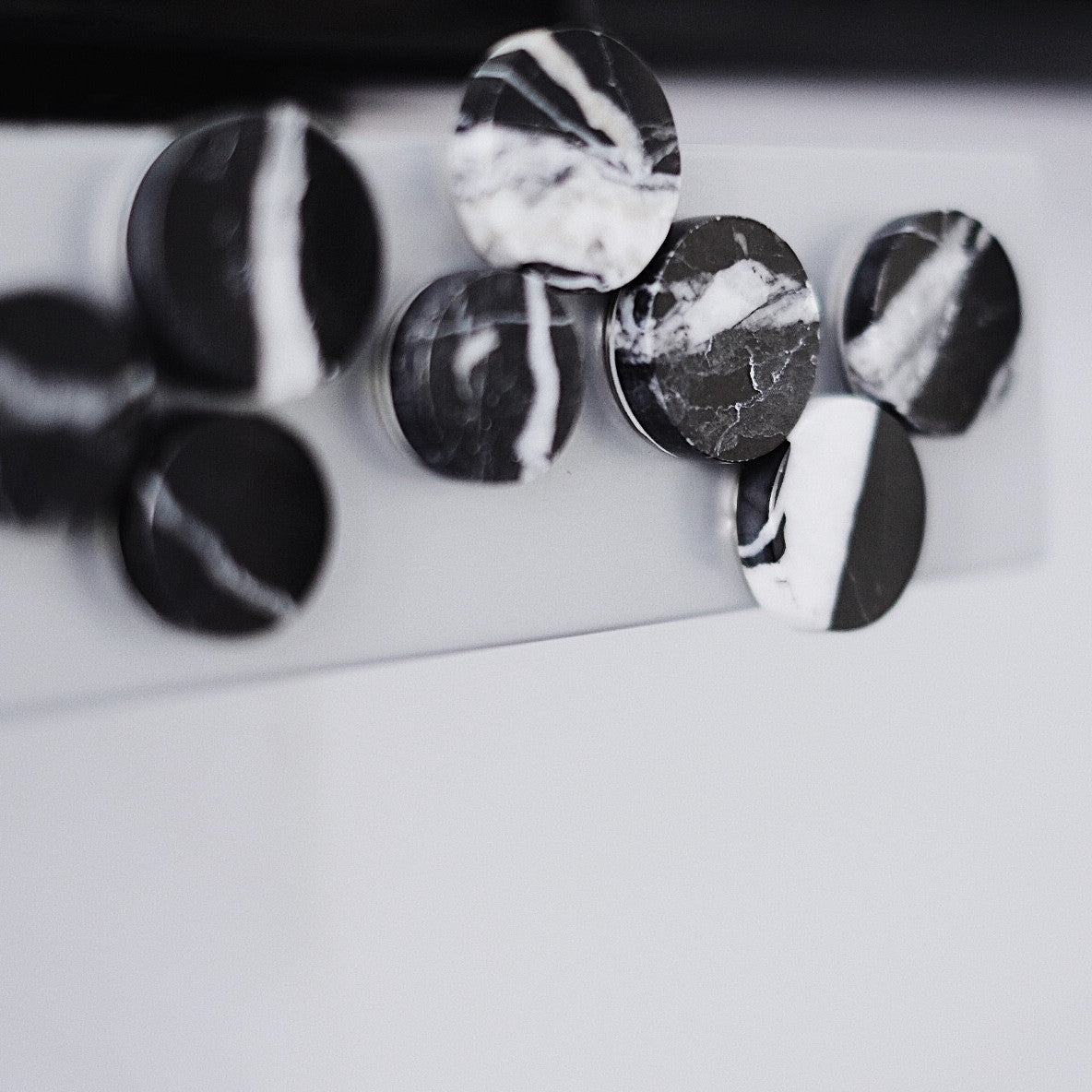 Nordic Marble Fridge Magnets - Minimalist 4-Piece Set