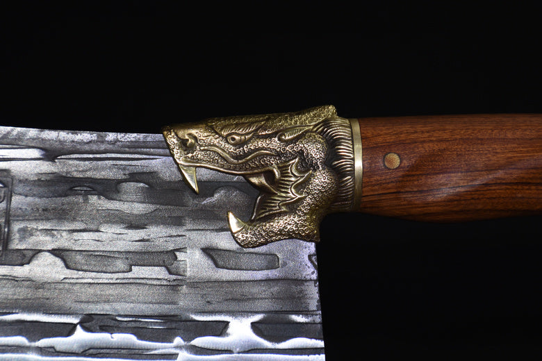 Professional Heavy-Duty Bone Cutting Knife - Rosewood Handle